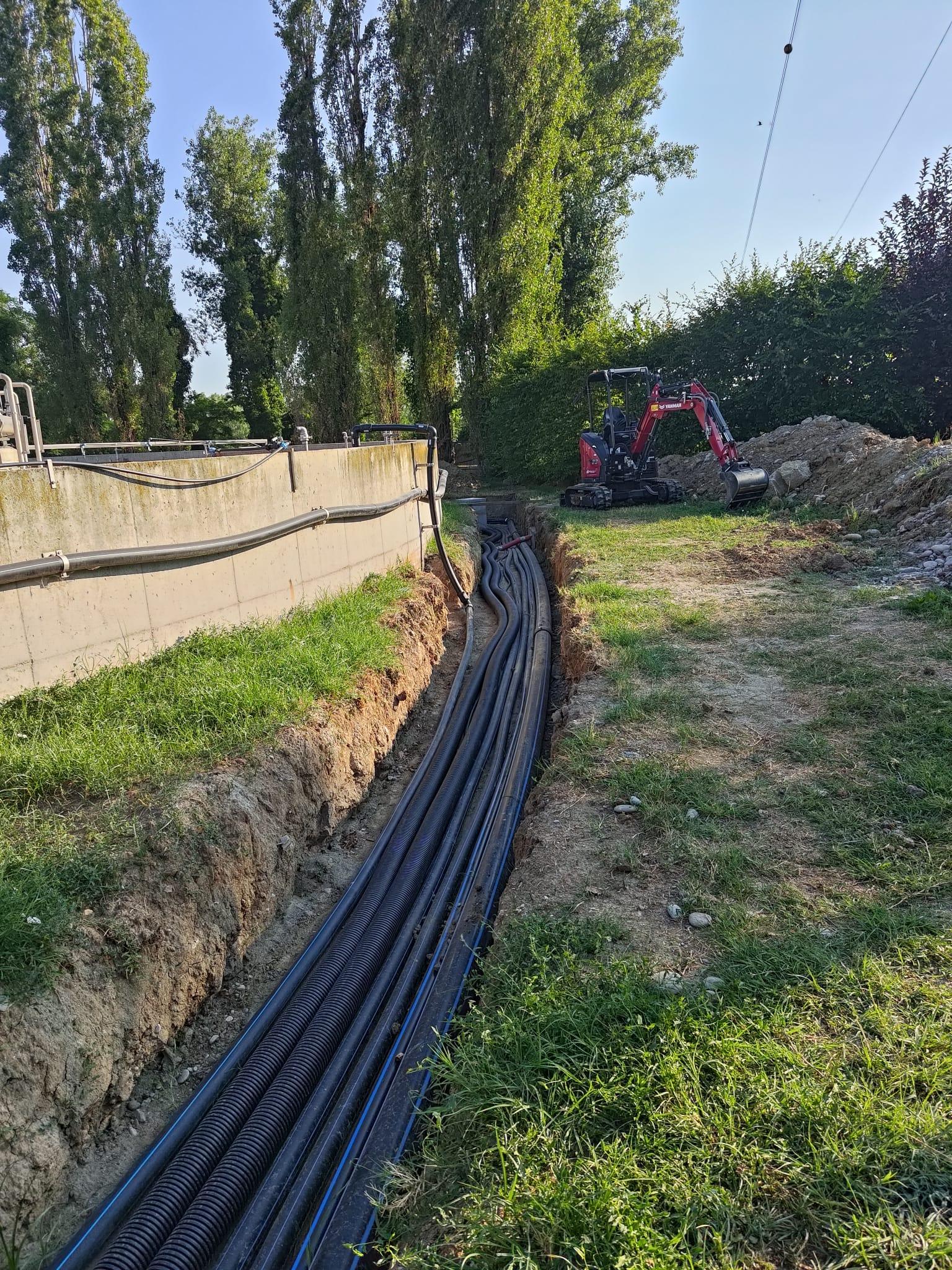 Tubazioni inox su passerella impiantistica